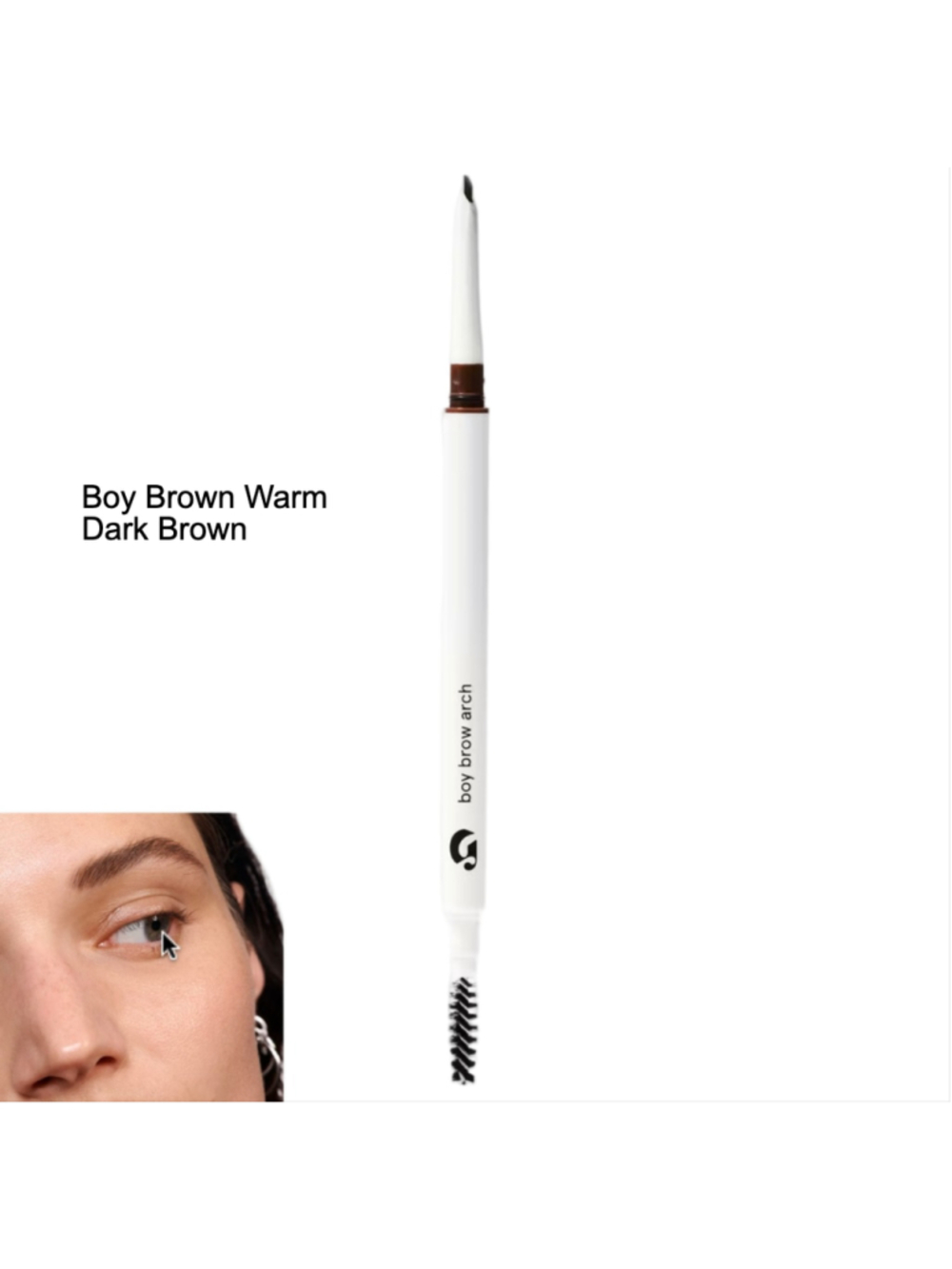 Boy Brow Warm Dark Brown, Glossier Arch Pomade Pencil, New